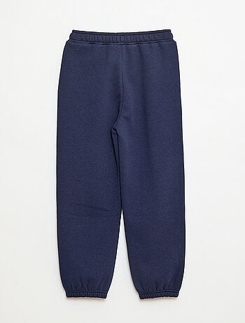 Joggers caldi tinta unita con fodera in pile