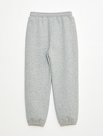 Joggers caldi tinta unita con fodera in pile