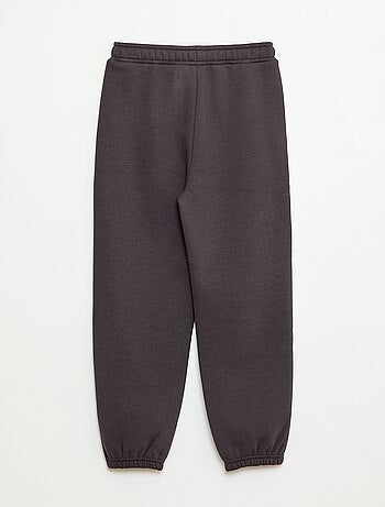 Joggers caldi tinta unita con fodera in pile