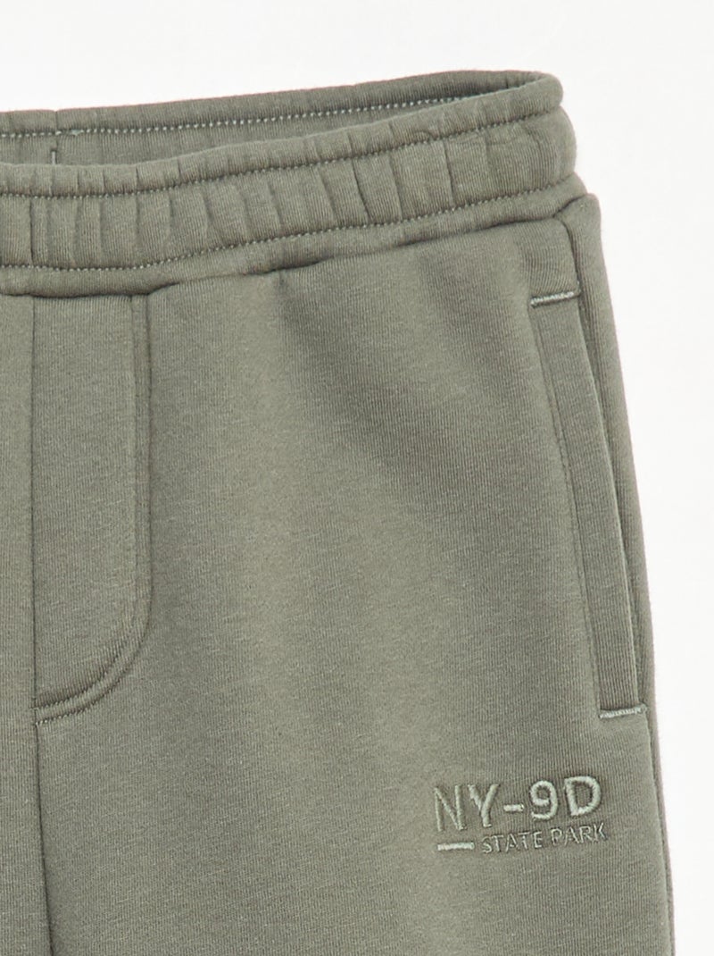 Joggers caldi tinta unita con fodera in pile Nero - Kiabi