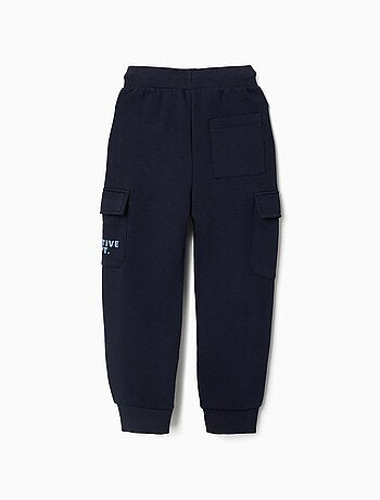 Joggers cargo felpati con stampa creativa