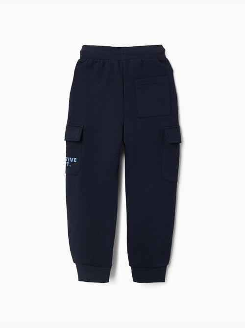 Joggers cargo felpati con stampa creativa - Kiabi