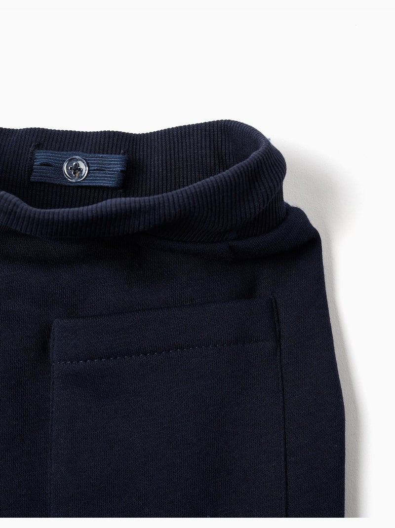 Joggers cargo felpati con stampa creativa Blu scuro - Kiabi