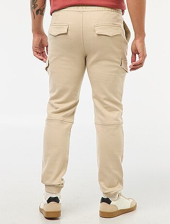 Joggers cargo tinta unita in cotone
