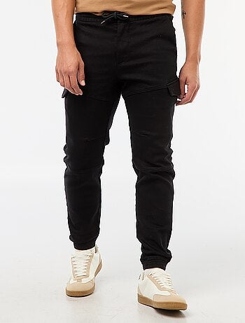 Joggers cargo tinta unita in cotone
