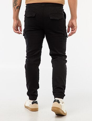 Joggers cargo tinta unita in cotone