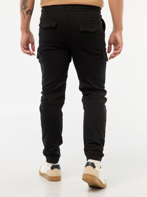 Joggers cargo tinta unita in cotone - Kiabi