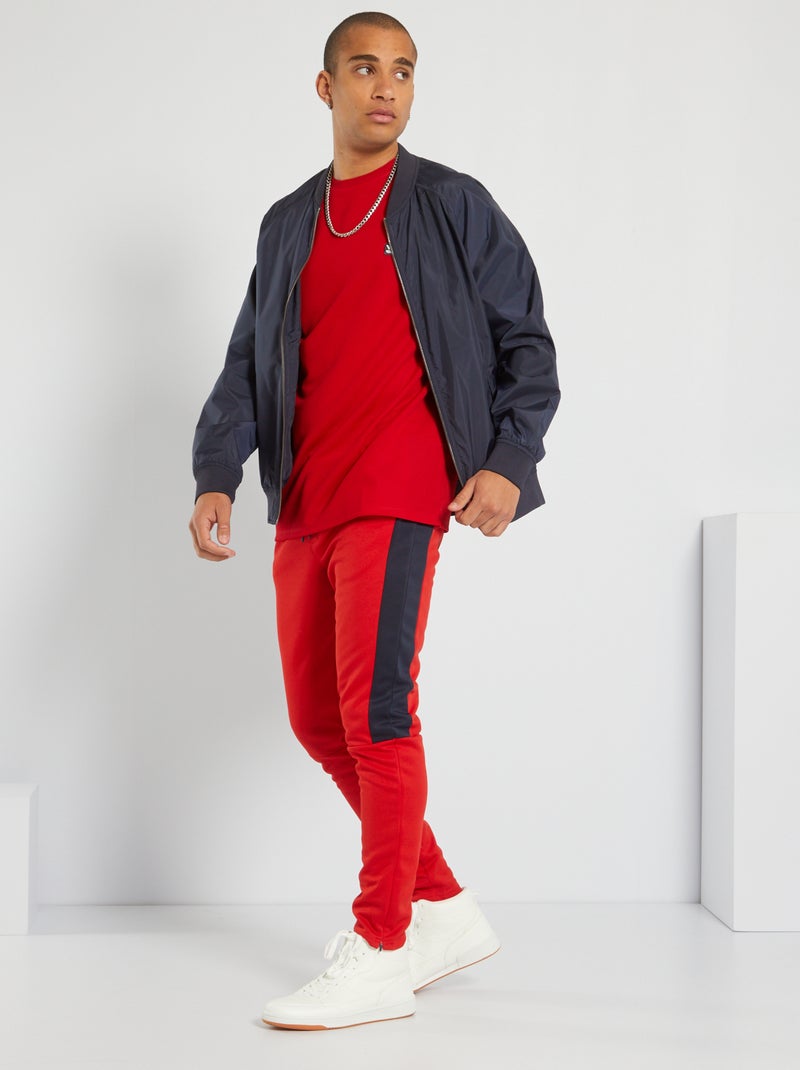 Joggers con bande a contrasto ROSSO - Kiabi
