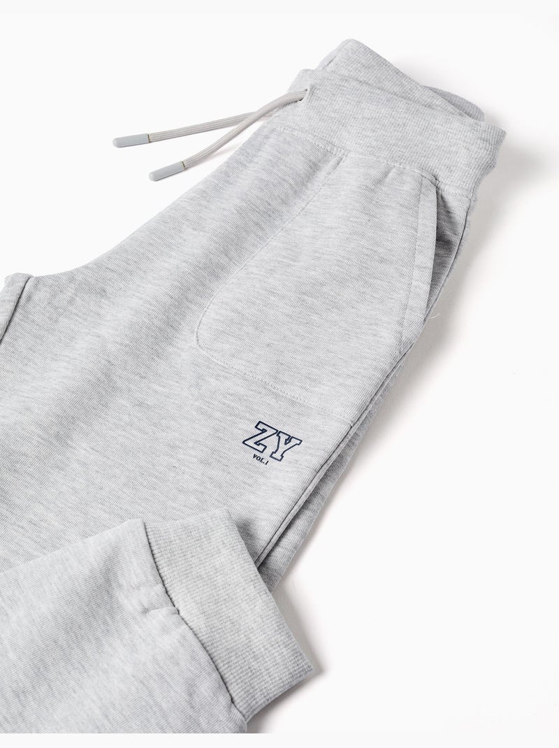 Joggers con coulisse e stampa Grigio - Kiabi