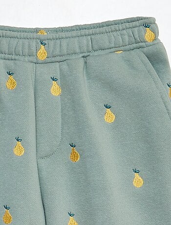 Joggers con ricamo ananas
