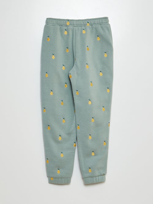 Joggers con ricamo ananas - Kiabi