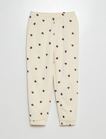 Joggers con ricamo ananas