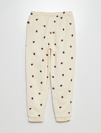 Joggers con ricamo ananas