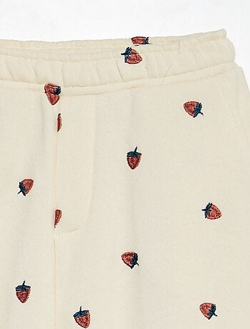 Joggers con ricamo ananas
