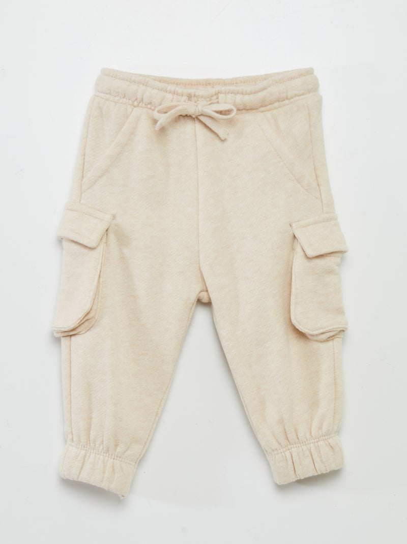 Joggers con tasche con patta BEIGE - Kiabi