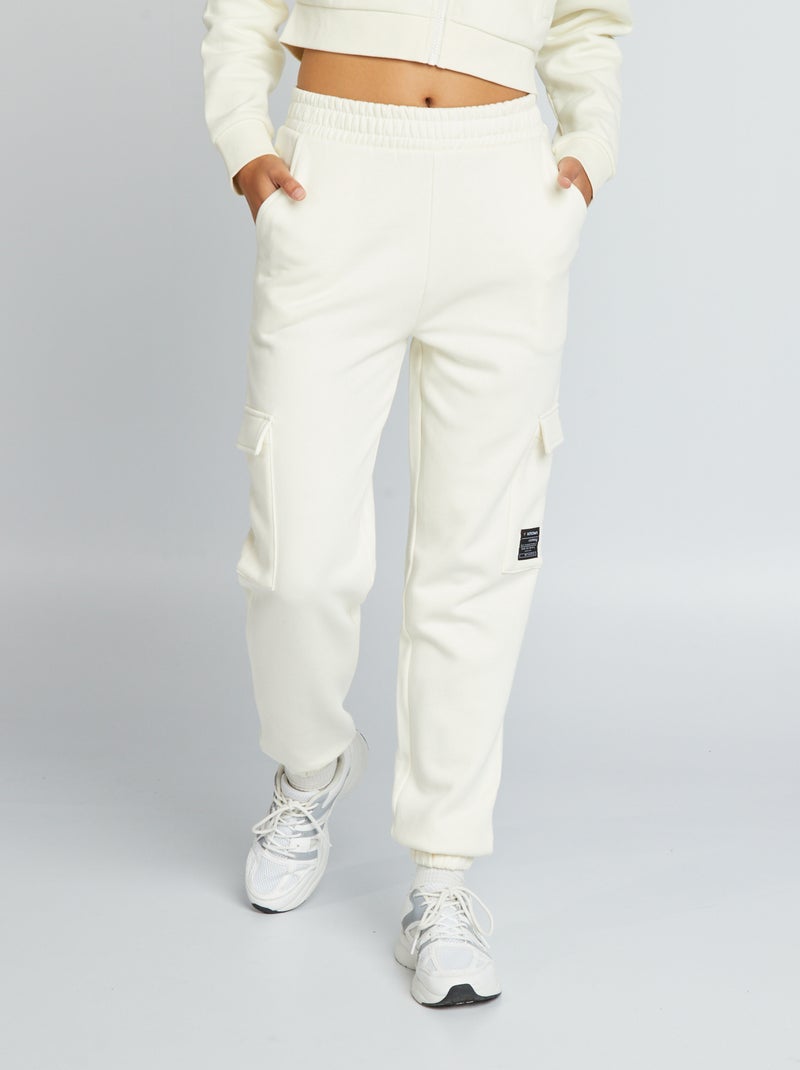 Joggers con tasche con patta BIANCO - Kiabi