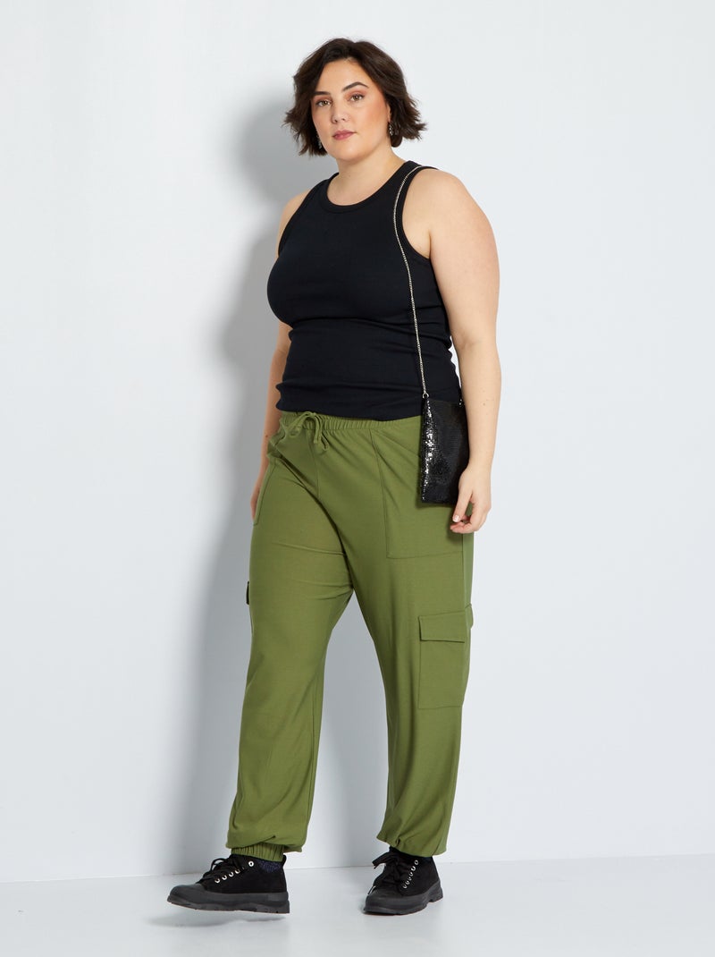 Joggers con tasche con patta KAKI - Kiabi