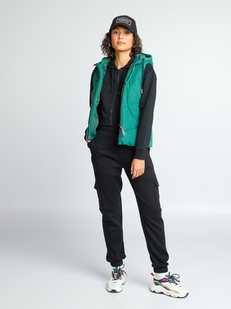 Joggers con tasche con patta NERO - Kiabi