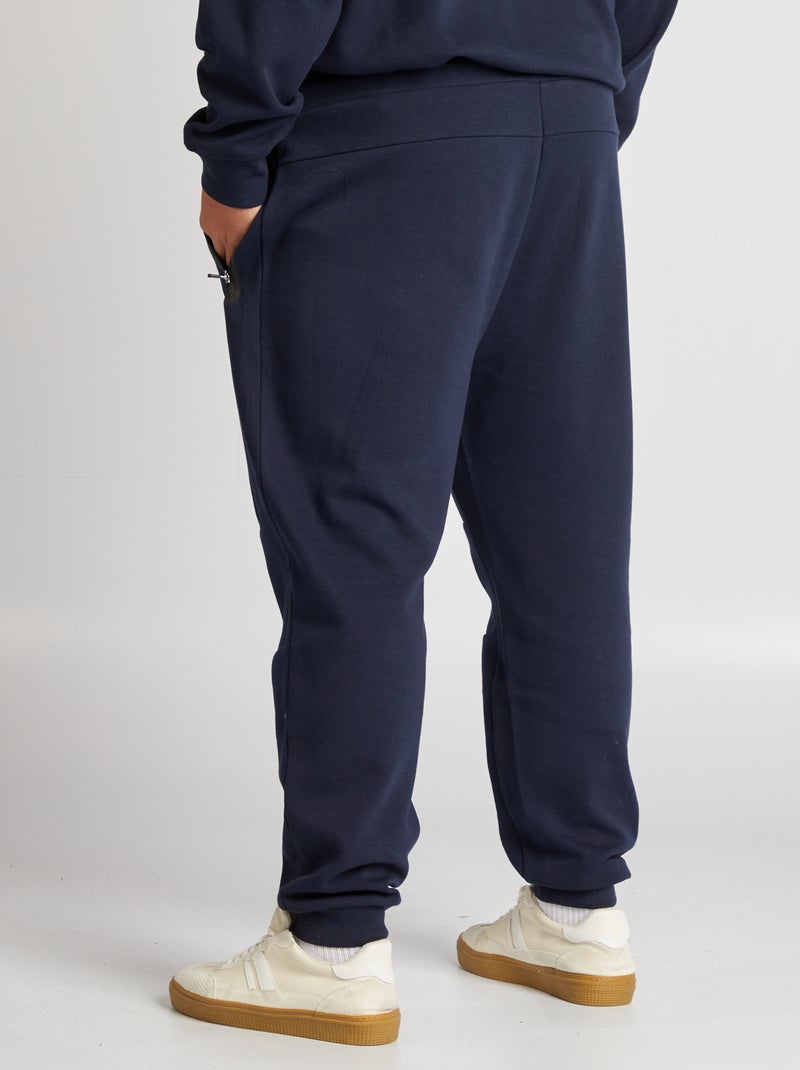 Joggers con tasche con zip in maglia piqué joggers con tasche con zip - tasche con zip blu - Kiabi