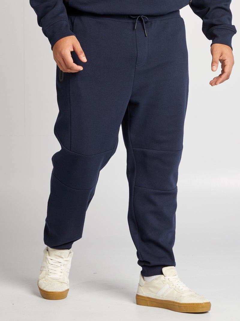 Joggers con tasche con zip in maglia piqué joggers con tasche con zip - tasche con zip blu - Kiabi