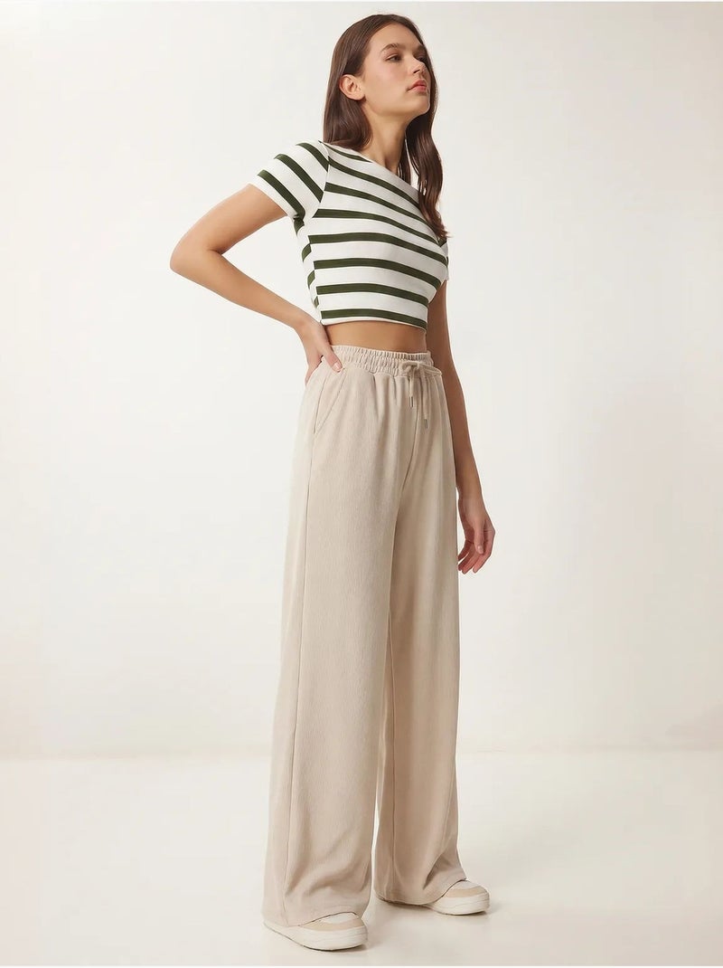 Joggers da donna a gamba ampia in modal istanbul Beige argilla - Kiabi