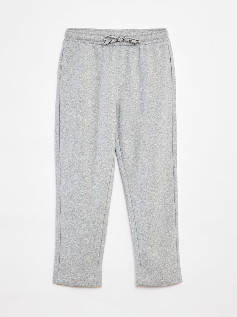 Joggers dritti tinta unita - Taglio + confortevole Grigio - Kiabi