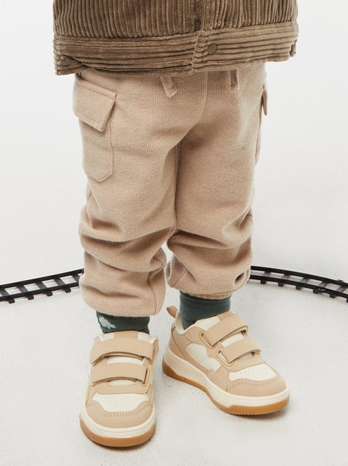 Joggers in costina di cotone tinta unita - Kiabi