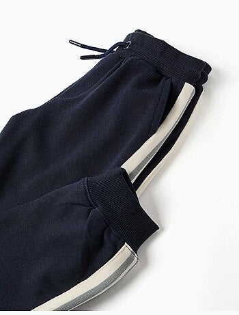 Joggers in cotone con nastro a righe