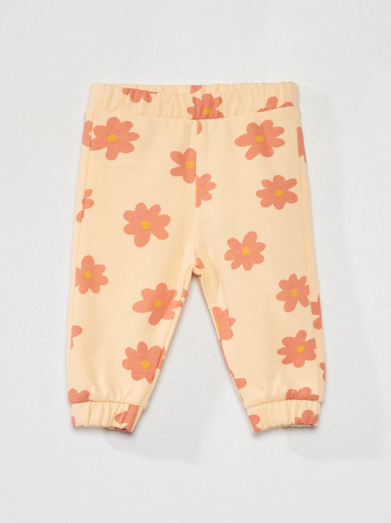 Joggers in cotone con stampa ARANCIONE - Kiabi