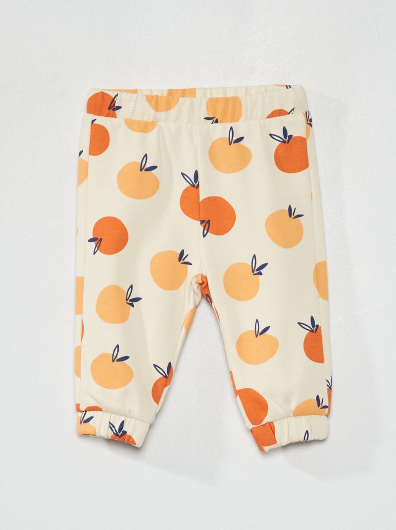 Joggers in cotone con stampa BIANCO - Kiabi