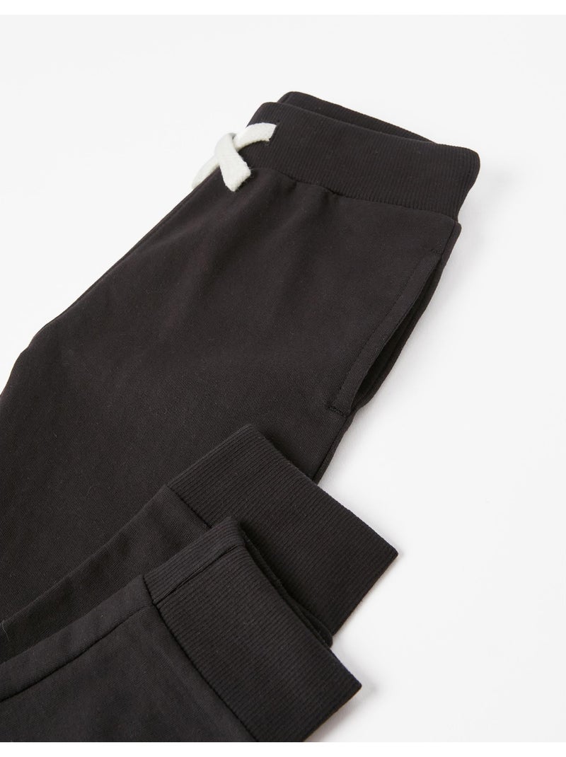 Joggers in cotone Nero Nero - Kiabi