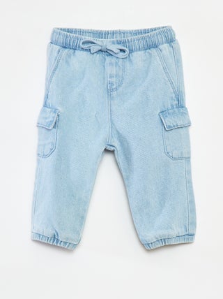 Joggers in denim con tasche