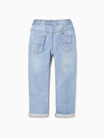 Joggers in denim slim fit con coulisse