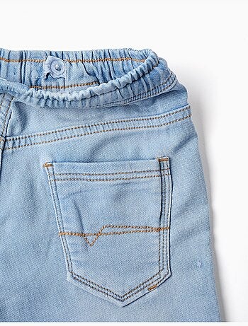 Joggers in denim slim fit con coulisse