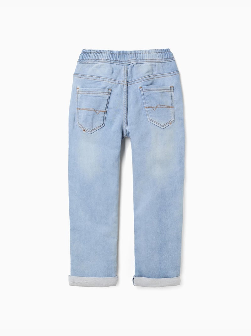 Joggers in denim slim fit con coulisse Blu chiaro - Kiabi
