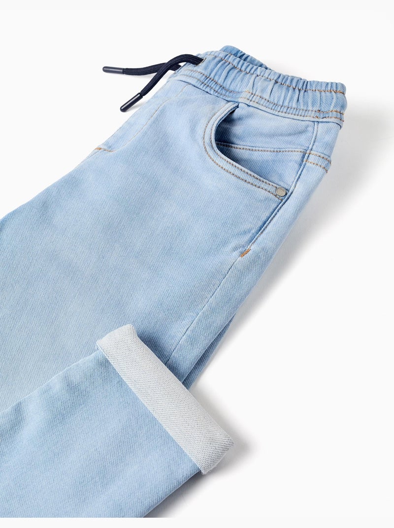 Joggers in denim slim fit con coulisse Blu chiaro - Kiabi