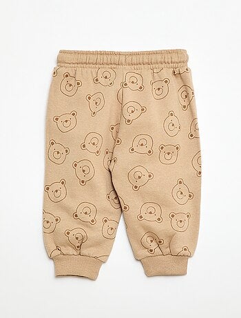 Pantaloni da jogging in felpa con tasca a marsupio e orecchie fantasiose