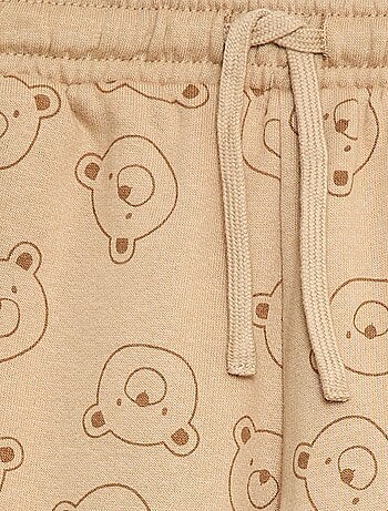 Pantaloni da jogging in felpa con tasca a marsupio e orecchie fantasiose