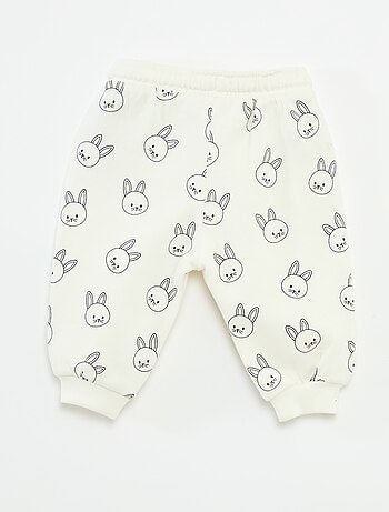 Pantaloni da jogging in felpa con tasca a marsupio e orecchie fantasiose