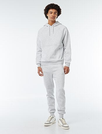 Joggers in felpa garzata con 2 tasche zippate