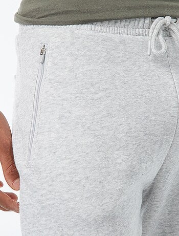 Joggers in felpa garzata con 2 tasche zippate