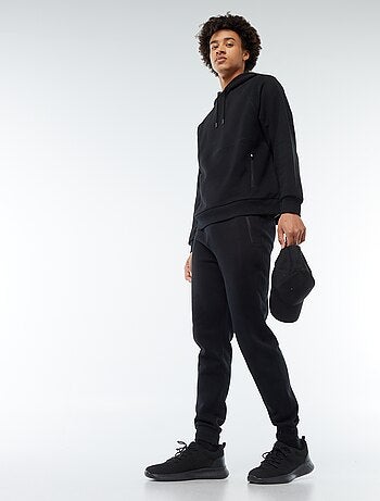 Joggers in felpa garzata con 2 tasche zippate