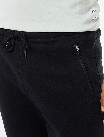 Joggers in felpa garzata con 2 tasche zippate