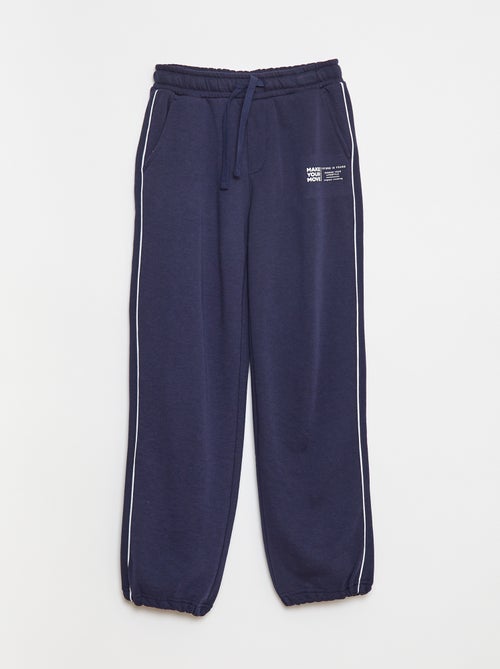 Joggers in french terry con bordino a contrasto - Kiabi
