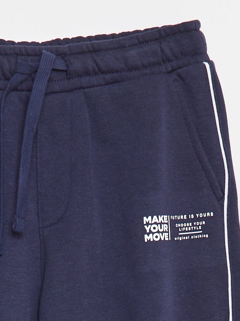 Joggers in french terry con bordino a contrasto Blu - Kiabi