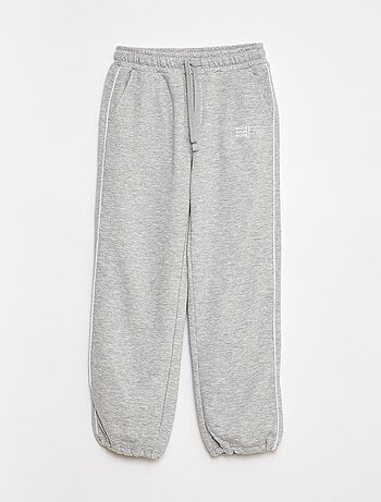 Joggers in french terry con bordino a contrasto