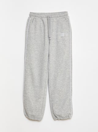 Joggers in french terry con bordino a contrasto