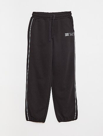 Joggers in french terry con bordino a contrasto