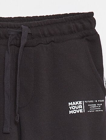 Joggers in french terry con bordino a contrasto