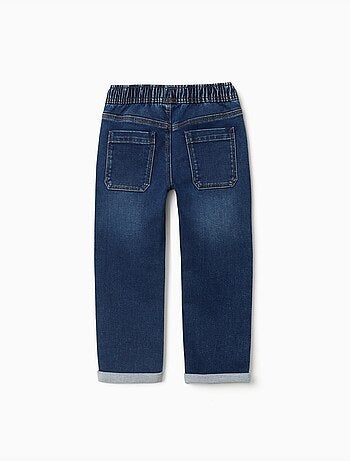 Joggers in jeans con coulisse e 5 tasche